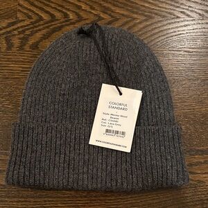 Gray Merino Wool Beanie